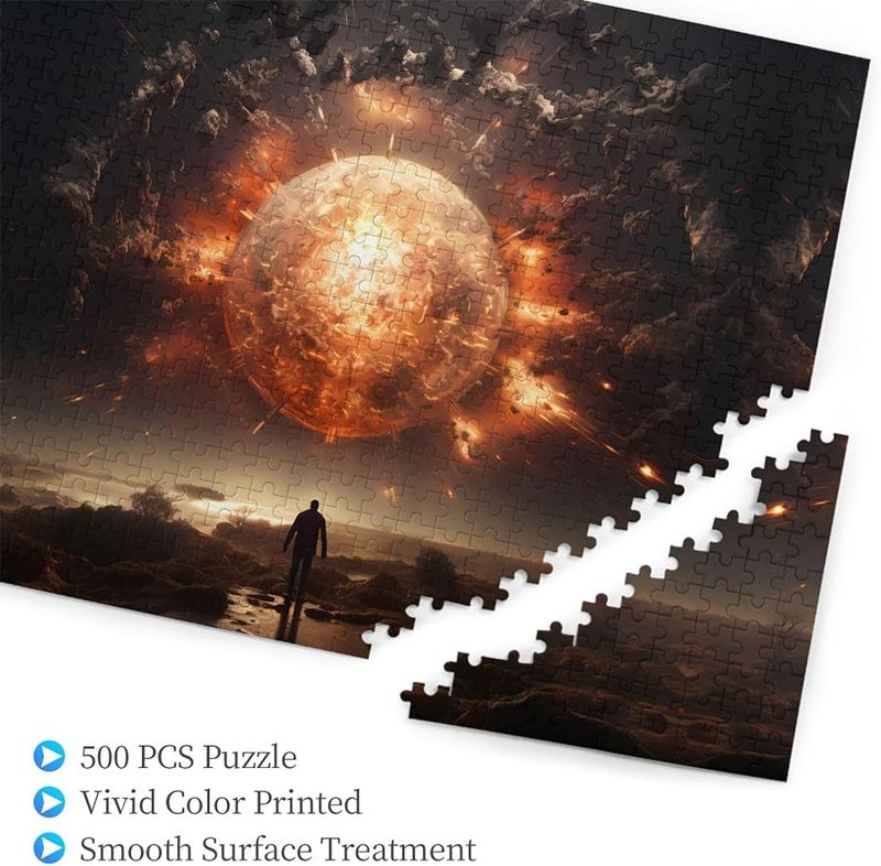 لغز انفجار الأرض فايا 500 قطعة للبالغين ديكور المنزل 20.4 × 15 بوصة - Image 2